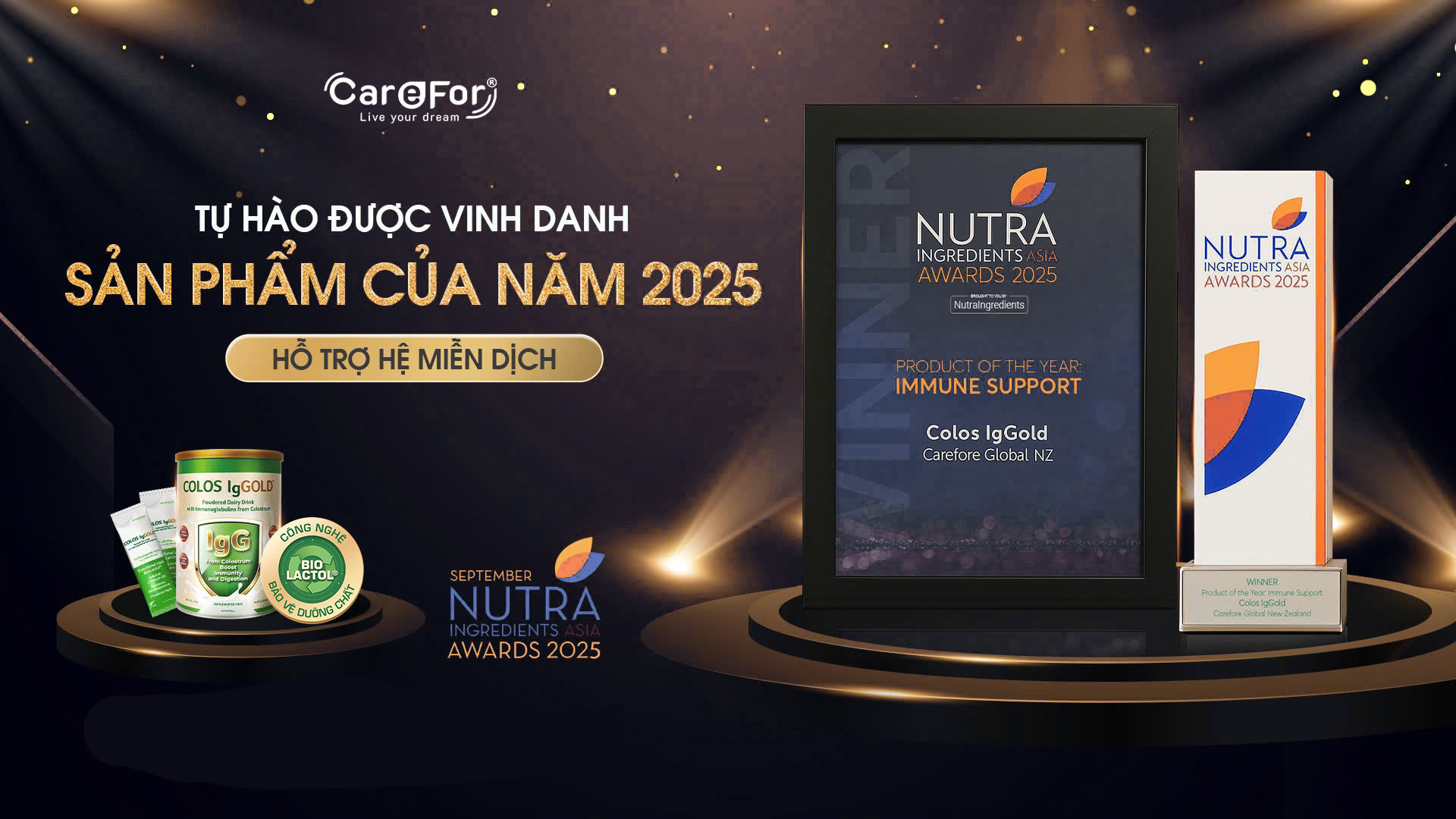 Giải Thưởng Quốc Tế "SẢN PHẨM CỦA NĂM 2025" - Nutra Ingredients Asia Award Giải Thưởng Quốc Tế "SẢN PHẨM CỦA NĂM 2025" - Nutra Ingredients Asia Award